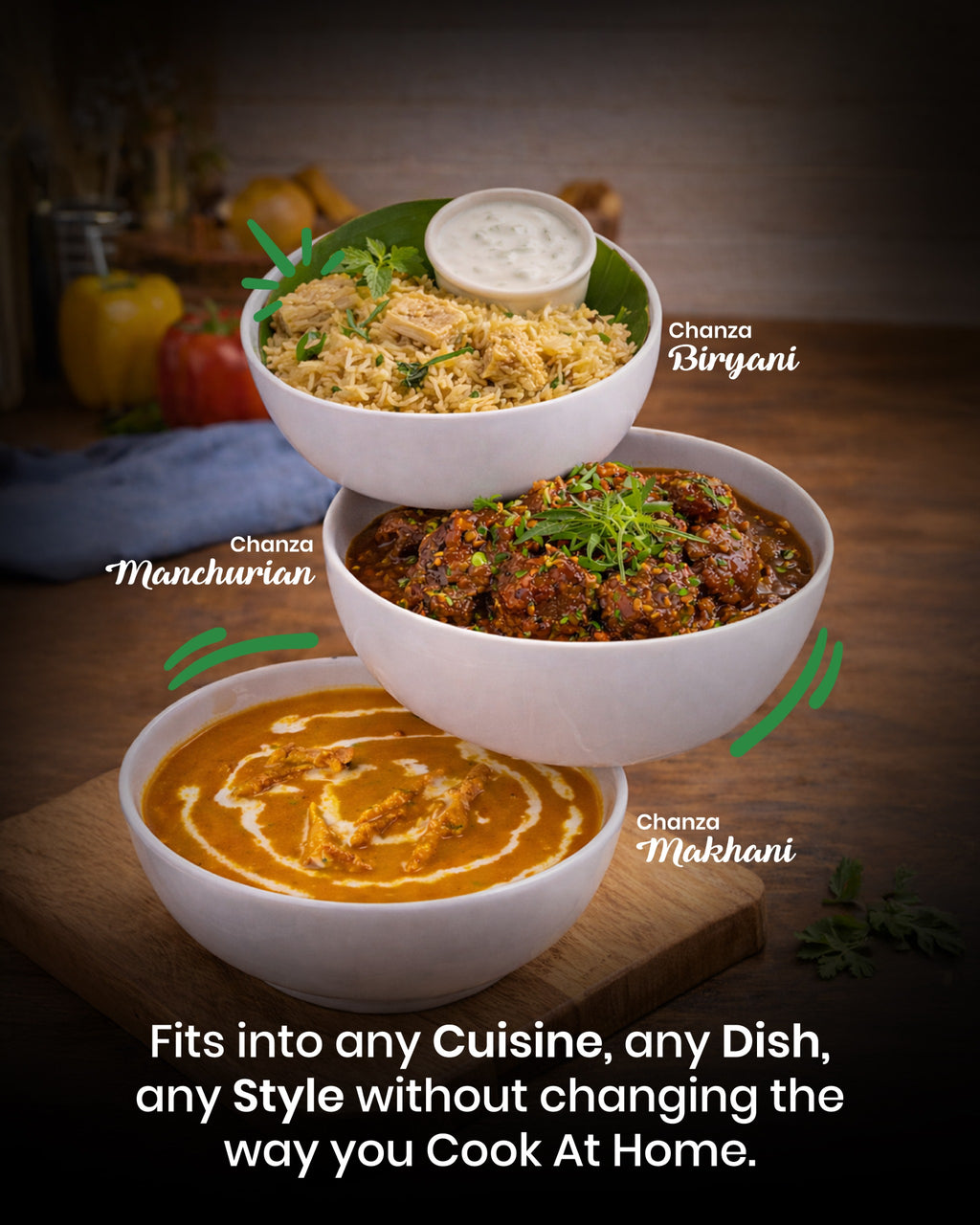 CHANZA Plant Protein Chunks | 33g Protein Per Serving | Vegan | Clean Label