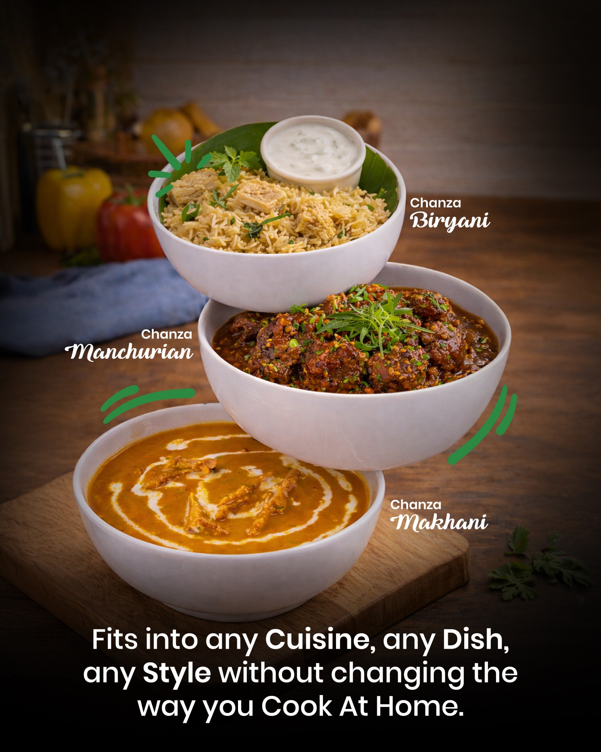 CHANZA Plant Protein Chunks | 33g Protein Per Serving | Vegan | Clean Label