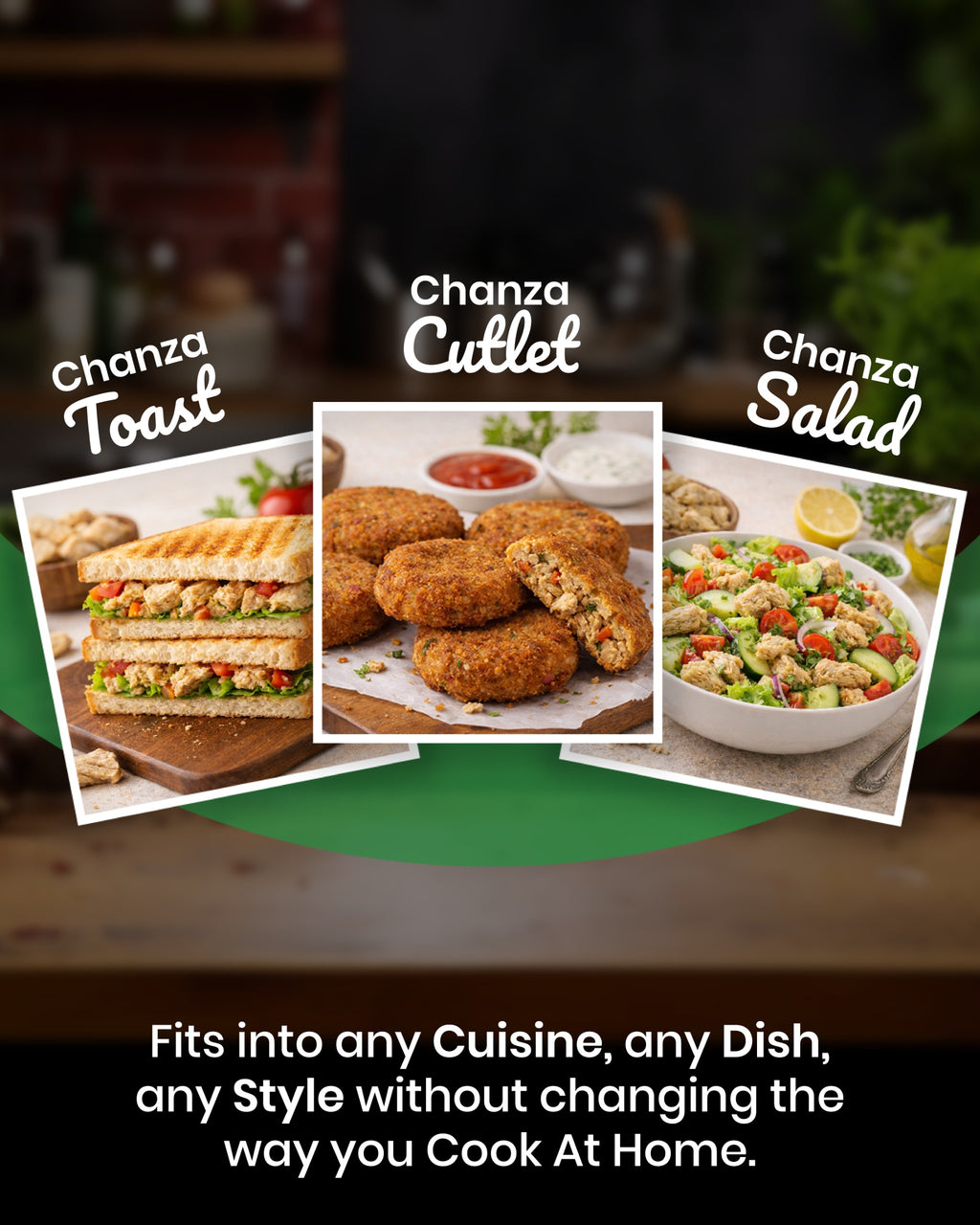 CHANZA Plant Protein Chunks | 33g Protein Per Serving | Vegan | Clean Label